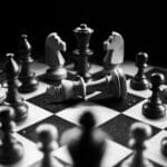 chess pieces on board