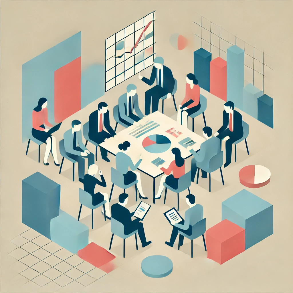 Teams conducting PI planning in an agile environment