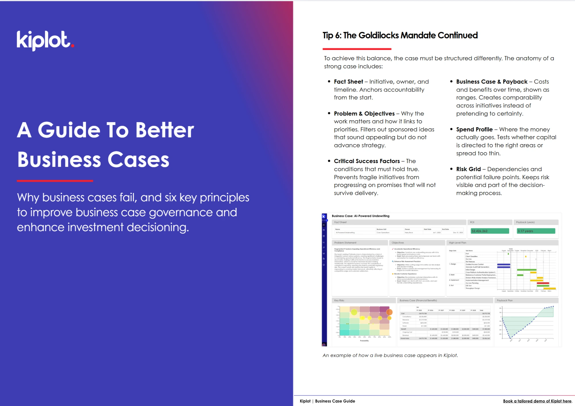 Kiplot Business Case Best Practices Guide cover