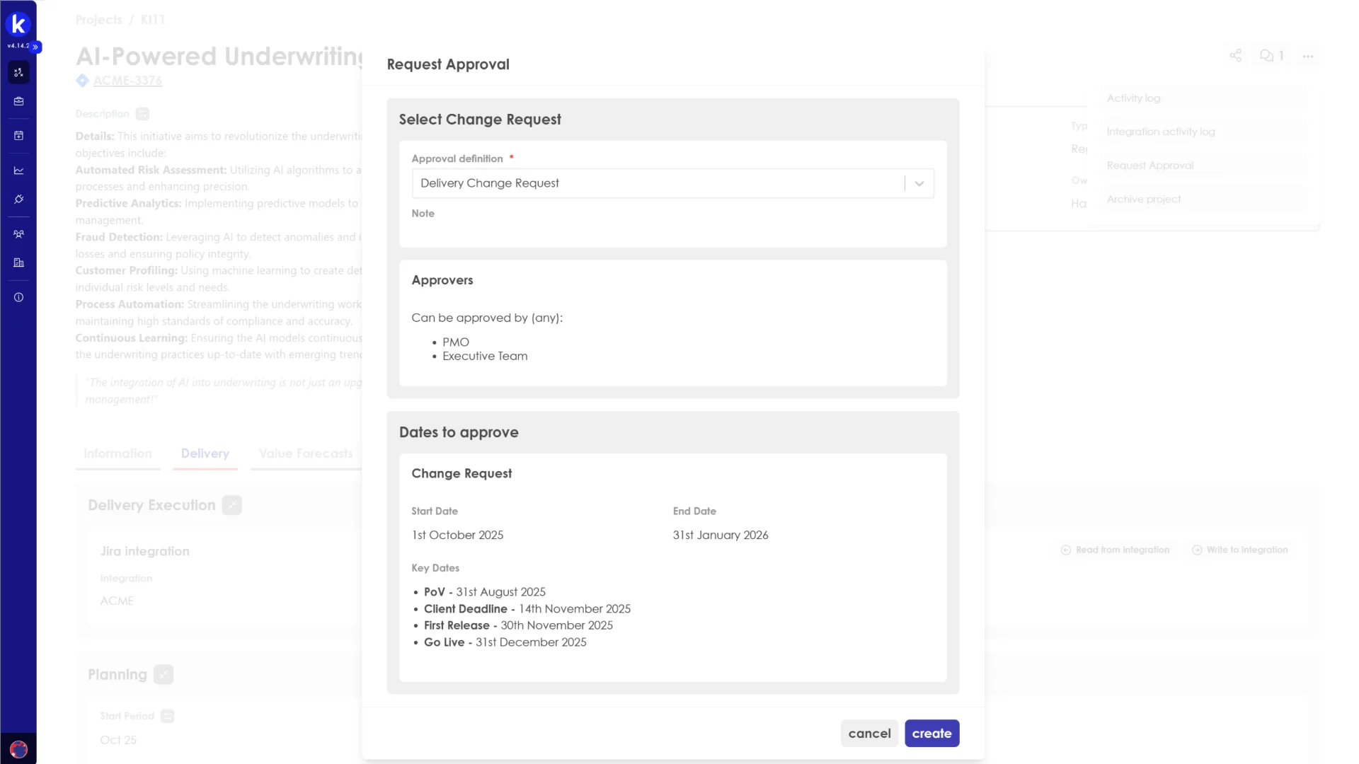 Govern portfolio approvals with clear evidence